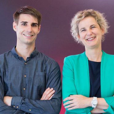 TUM Alumna Prof. Dr. Marion A. Weissenberger-Eibl with her mentee Daniel Schellenberger.