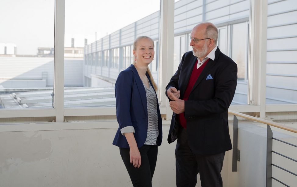 Katharina Schätz with her mentor Dr. Herbert Hoffmann.