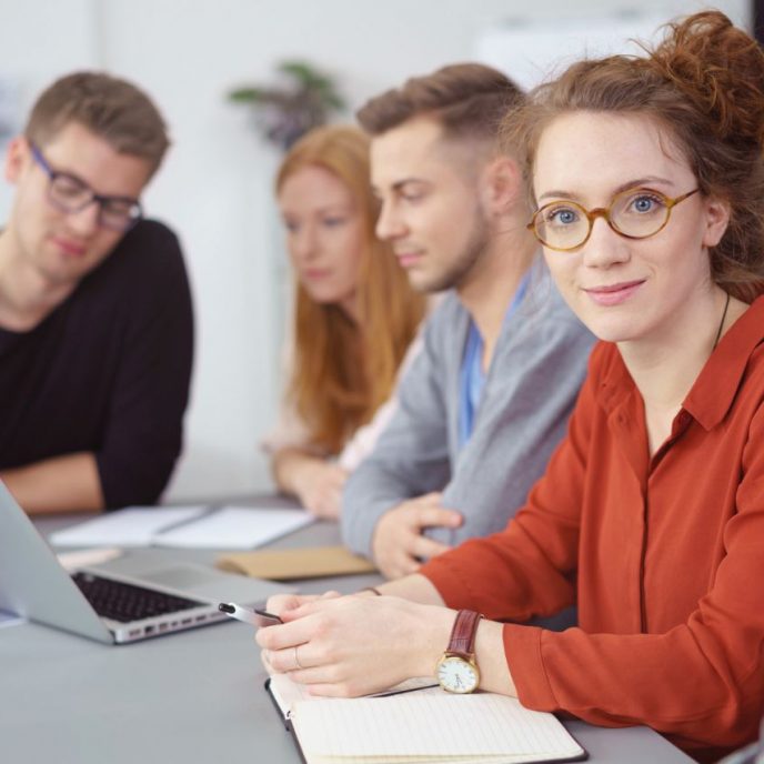 Studierende in einem Career Workshop