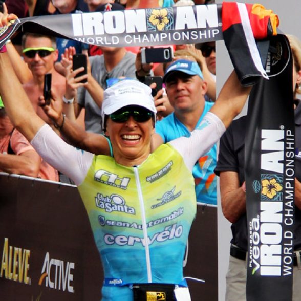 TUM Alumna und Ironman Gewinnerin Anne Haug.