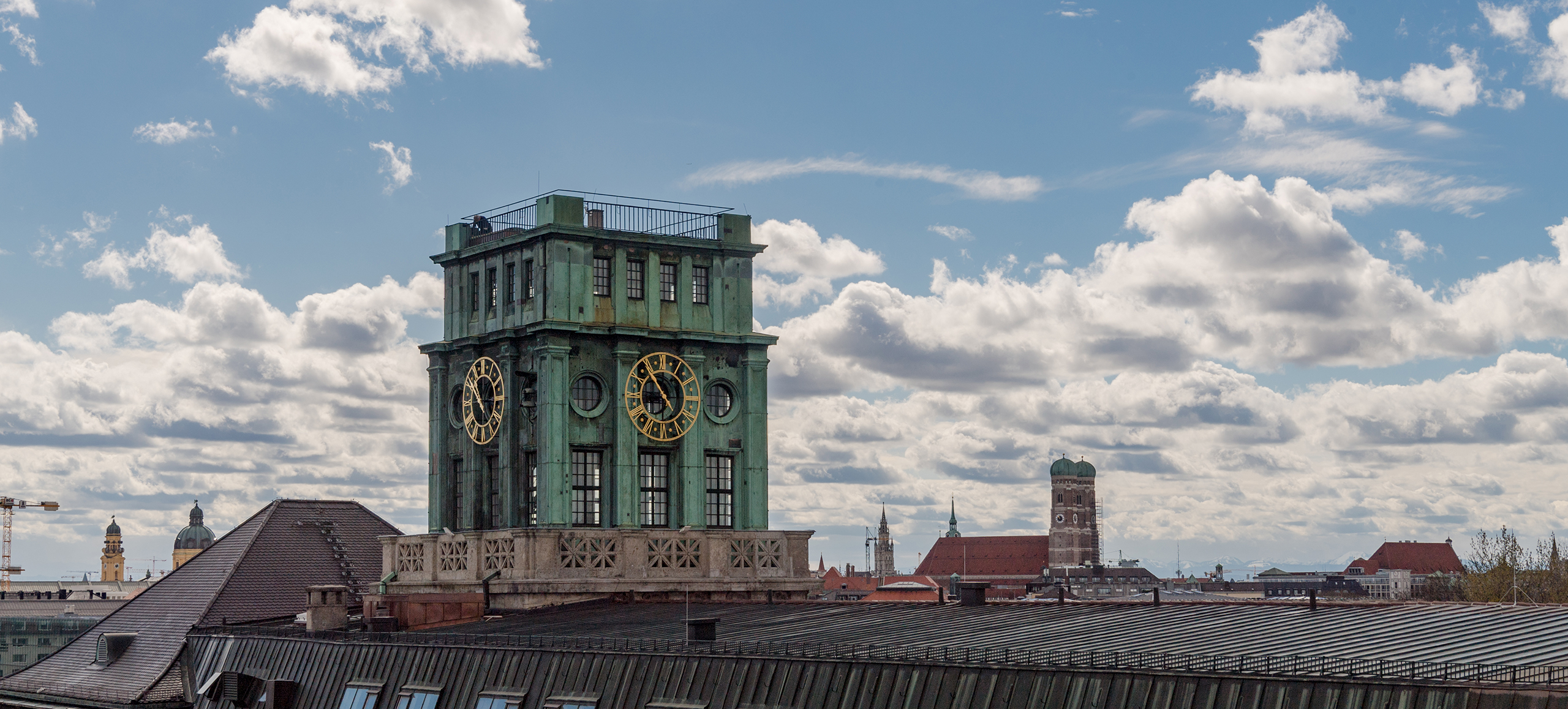 Thiersch Tower in panorama with the city of Munich.