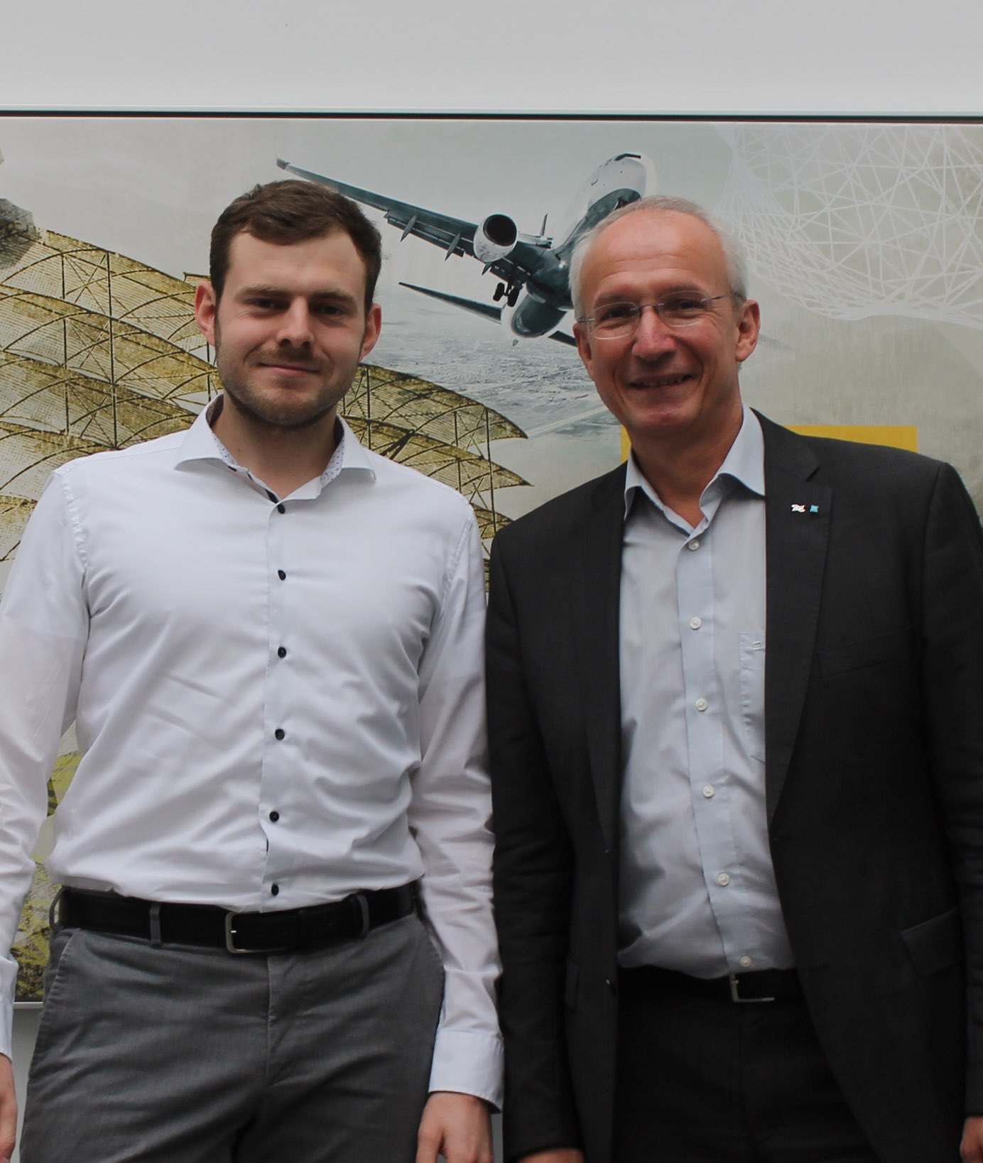 TUM Alumni Heinz Voggenreiter and Tim Wittmann.