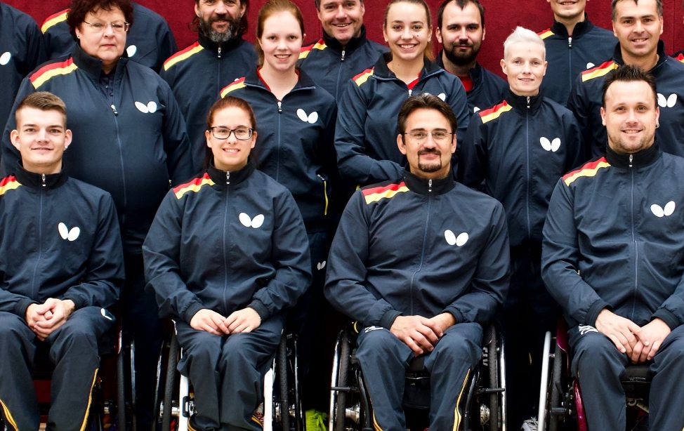 TUM Alumni Michael Fuchs and the German Para Table Tennis National Team at the 2018 China Para Open in Peking.