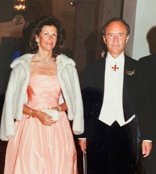 Wolfram Ruhenstroth-Bauer with Queen Silvia of Sweden at the Festspielball.