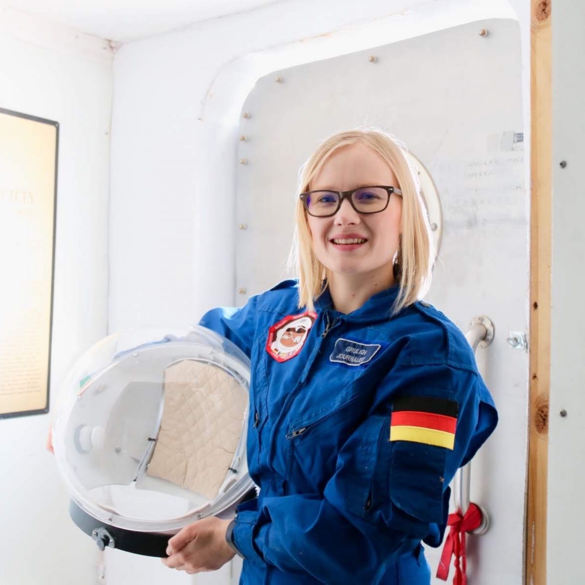 TUM Alumna Maria Grulich during a simulated Mars mission.