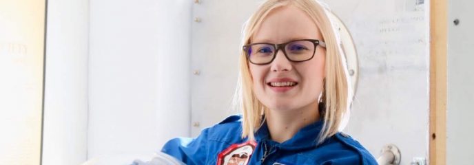 TUM Alumna Maria Grulich bei einer simulierten Marsmission.