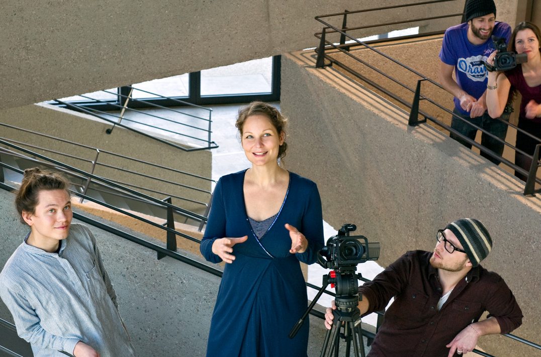 TUM Alumna Waleska Defne Leifeld in der HFF nach der Verleihung des Ernst-Otto-Fischer-Lehrpreis 2011.