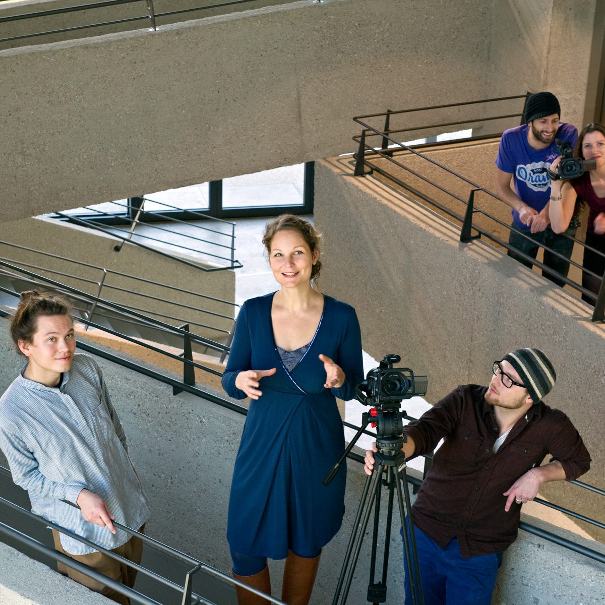 TUM Alumna Waleska Defne Leifeld at HFF after receiving the 2011 Ernst Otto Fischer Teaching Award.