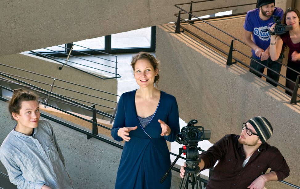 TUM Alumna Waleska Defne Leifeld in der HFF nach der Verleihung des Ernst-Otto-Fischer-Lehrpreis 2011.