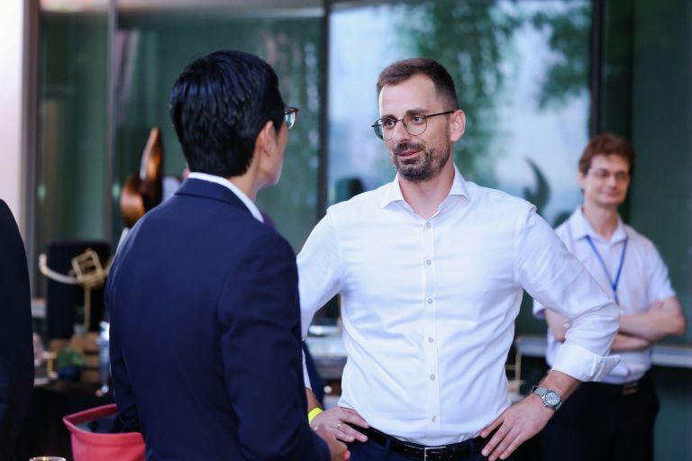 Jonas Strahberger at the opening ceremony of the TUM Alumni Chapter Singapore.